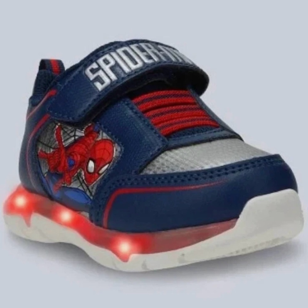 Marvel Spider-Man Toddler Boys Light-Up Sneakers - Size 7 New